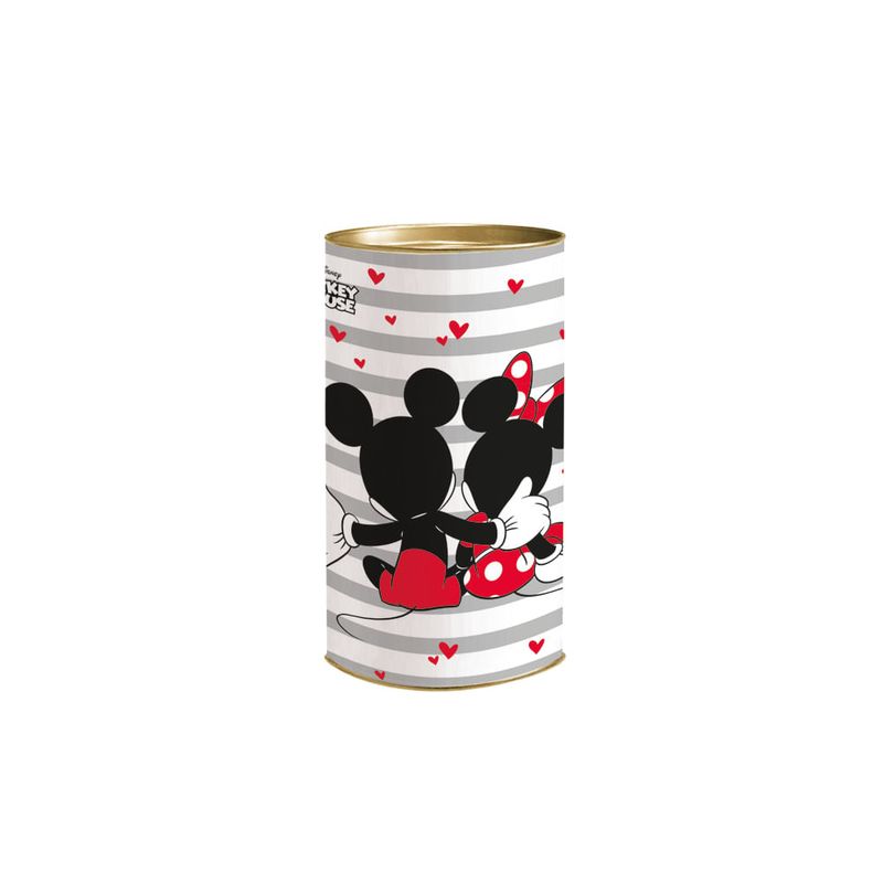 Lata para Presente Mickey e Minnie Colorido 24x10cm