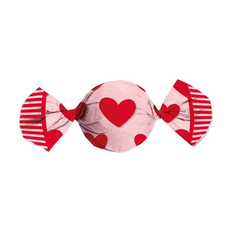 Embalagem para Trufa Paixão Rosa e Vermelho 14,5x15,5cm - 100 Un