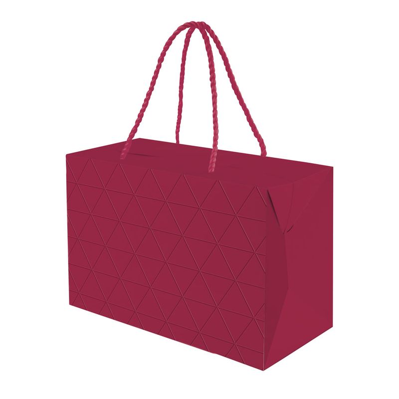 Caixa com Alça Prime com Relevo Liso Marsala P 23x10x14cm - 10 Un