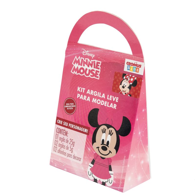 Lembrancinha - Kit Argila Leve para Modelar Minnie - 1 Un