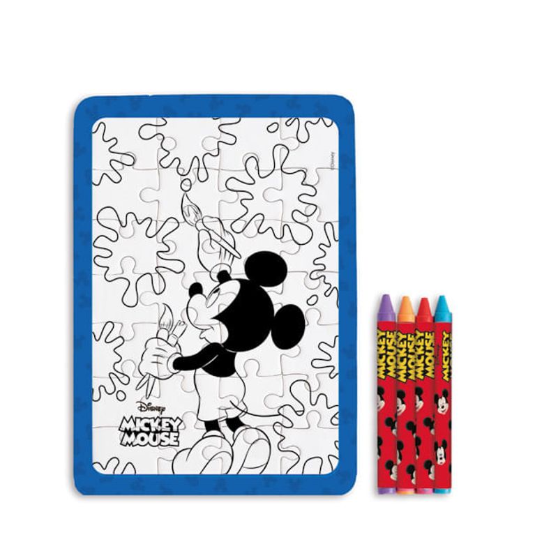 Lembrancinha Licenciada - Quebra-cabeça com Giz de Cera Mickey e Amigos - 1 Un