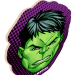 Aplique Impresso Vingadores - Hulk - 12 unidades