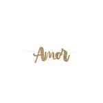 Faixa Decorativa Lettering Glitter Amor