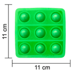 Aplique 3D Interativo Pop IT Verde em EVA