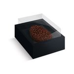 Caixa New Moldura para Um Meio Ovo Preto 250G - 10 Un