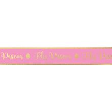 Fita Decorativa Cetim com Hot Stamping Feliz Páscoa Rosa Rouge 21,5mmx10M