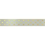 Fita Decorativa Cetim com Hot Stamping Poa Mint 38mmx10M