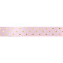 Fita Decorativa Cetim com Hot Stamping Poa Quartzo 21,5mmx10M