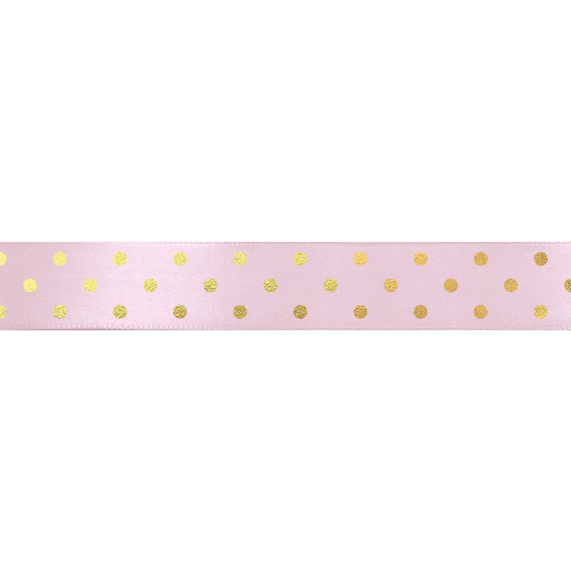 Fita Decorativa Cetim com Hot Stamping Poa Quartzo 21,5mmx10M