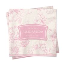 Guardanapo Clássico Frances Rosa 32,5X32,5 com 20 Folhas