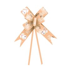Laço Pronto Coelhinho Feliz Laranja 18mm - 10 Un
