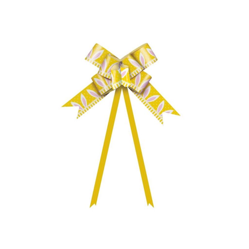 Laço Pronto Orelhinhas Amarelo 23mm - 10 Un