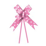 Laço Pronto Pink com Patinhas Branco 23mm - 10 Un