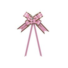 Laço Pronto Poa Com Carinho Rosa 18mm - 10 Un