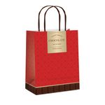 Sacola Papel Gourmet Vermelho M 26X19,5X9,5