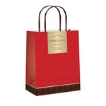 Sacola Papel Gourmet Vermelho P 21,5X15X8