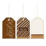 Tags de para Tons de Chocolate 5X8 - 12 Un