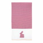 Caminho de Mesa Coelho Xadrez Rosa e Branco 1x40x140