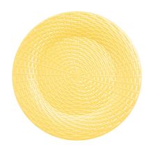 Sousplat com Linhas Trancadas Amarelo Claro 1x33x33 - 6 Un