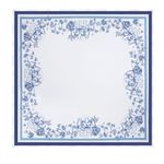 Toalha de Mesa 8 Lugares Páscoa Clássica Branco e Azul 160X270