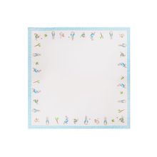 Toalha de Mesa 8 Lugares Páscoa Infantil Branco e Verde Claro 160X270