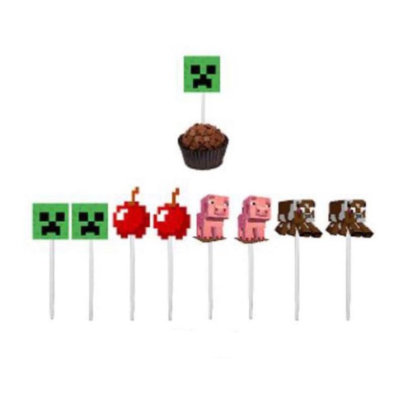 Festa Minecraft - Kit Palito para doces Minecraft - 8 Un