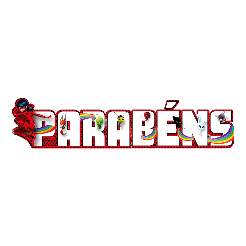 Enfeite Impresso Parabéns Ladybug