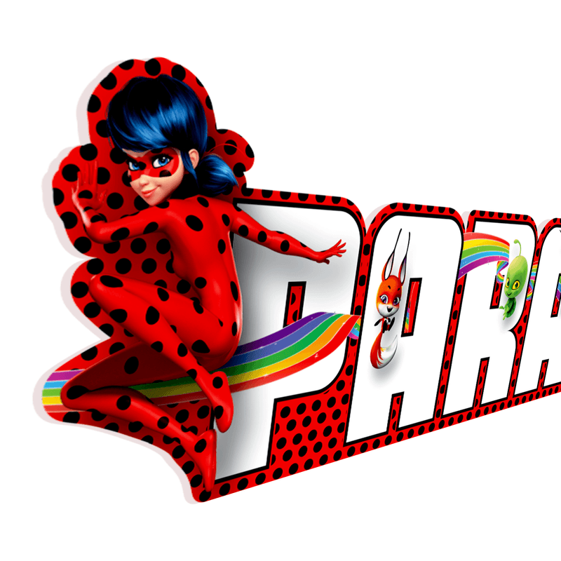 Enfeite Impresso Parabéns Ladybug