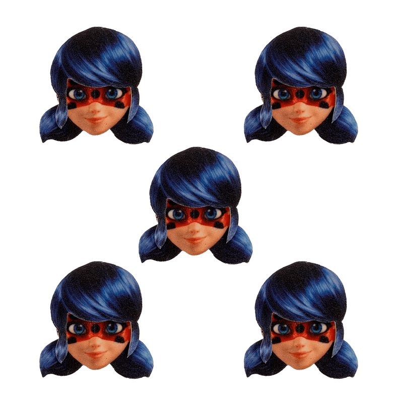 Mini Carinha Ladybug - 5 Un