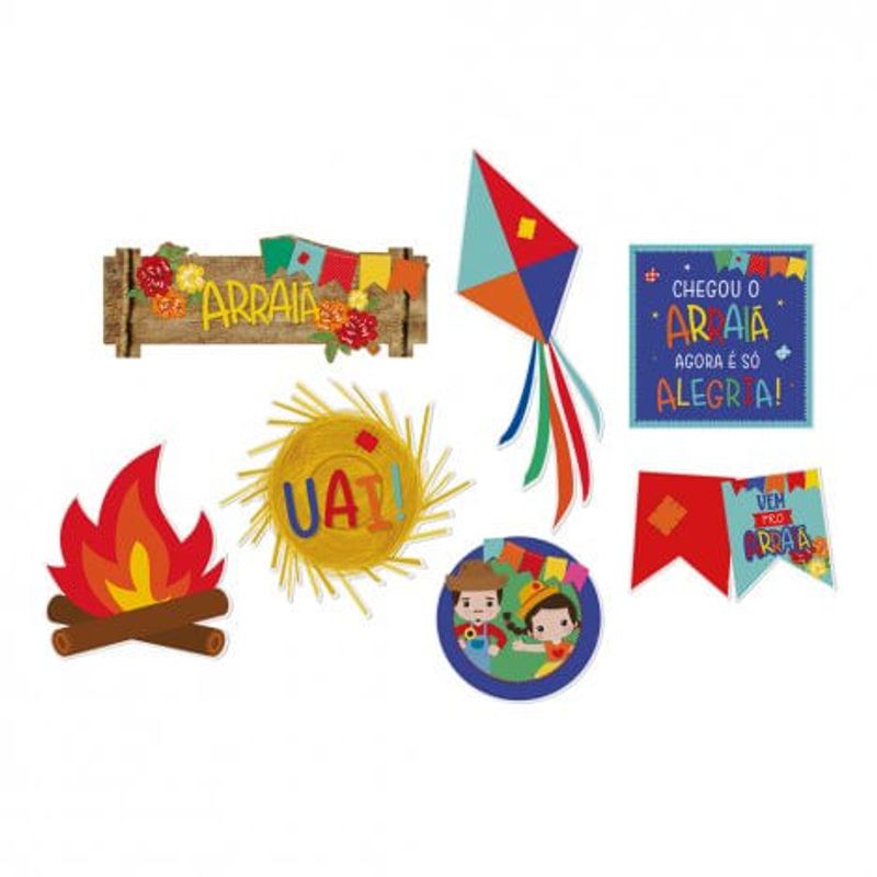 Cartaz Decorativo Vem Pro Arraia - 7 Un