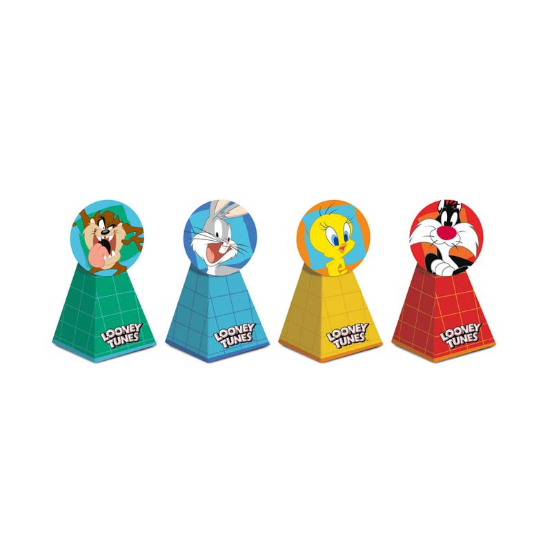 Caixa Cone com Aplique Looney Tunes Sortido 6,5X6,5X12,5 - 8 Un