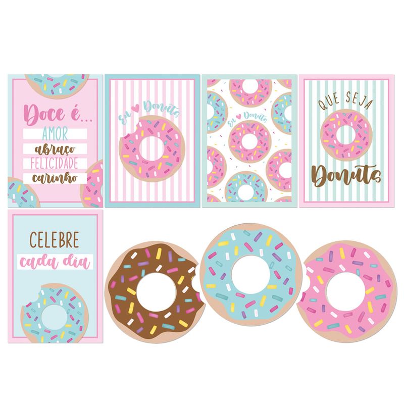 Cartaz Decorativo Donuts 25X35 - 8 Un