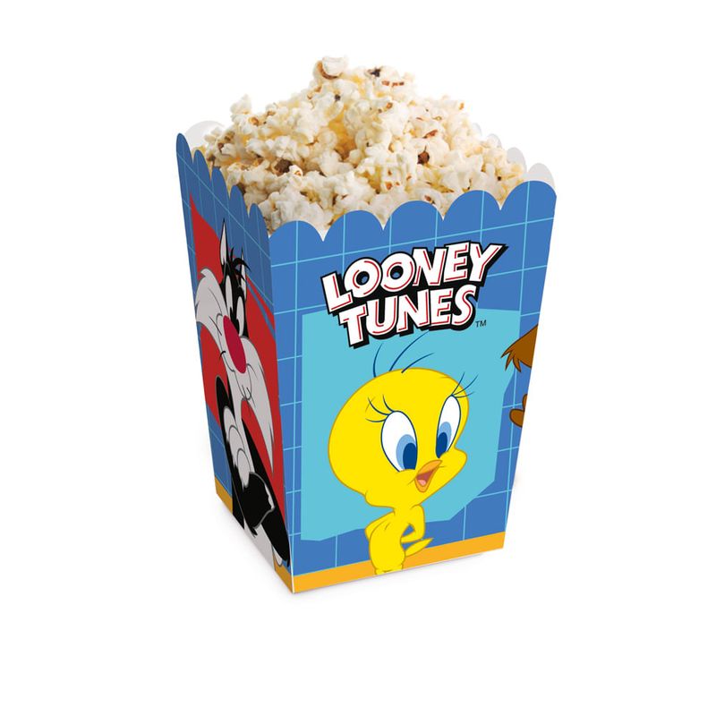 Caixa para Pipoca PP Looney Tunes 5,5X5,5X9 - 10 Un