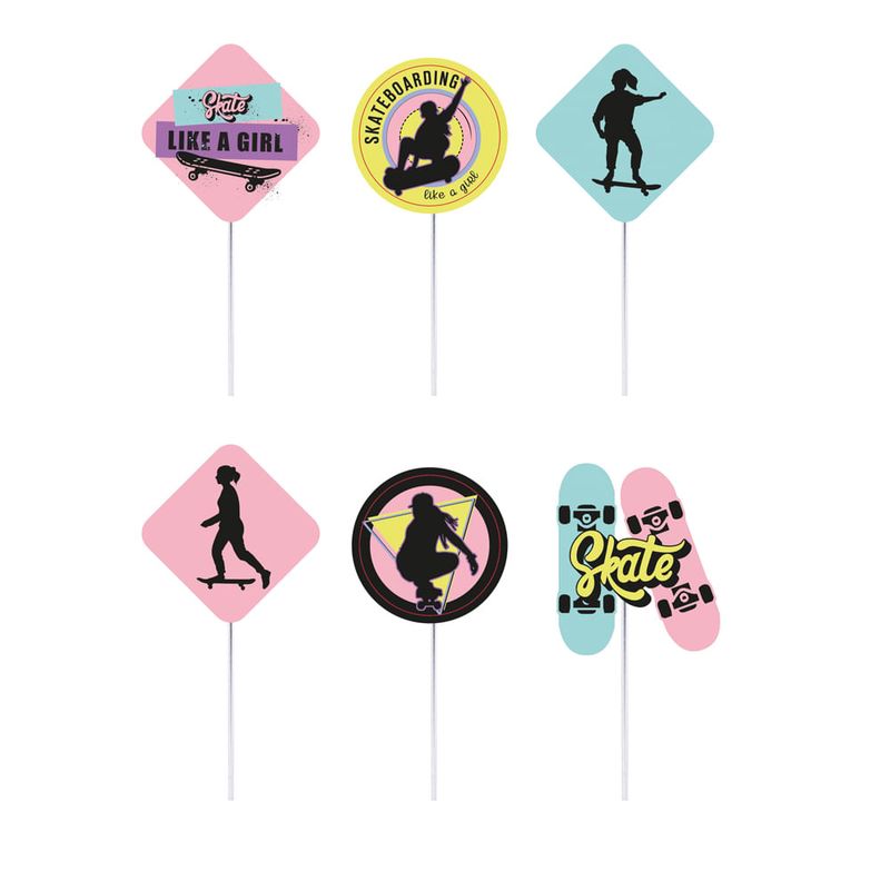 Pick Decorativo Skate - 12 Un