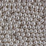 Confeito Sugar Beads Perolizados Prata 4mm 100G