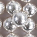 Confeito Sugar Beads Perolizados Prata 14mm 100G