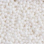 Confeito Sugar Beads Perolizados Branco 4mm 100G