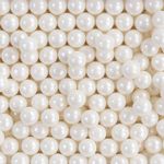 Confeito Sugar Beads Perolizados Branco 6mm 100G