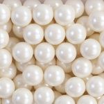 Confeito Sugar Beads Perolizados Branco 10mm 100G