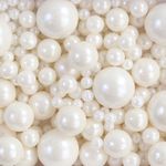 Confeito Sugar Beads Perolizados Branco Sortido 100G