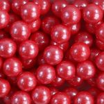 Confeito Sugar Beads Perolizados Vermelho 6mm 100G