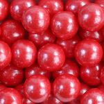 Confeito Sugar Beads Perolizados Vermelho 14mm 100G