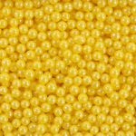 Confeito Sugar Beads Perolizados Amarelo 4mm 100G