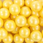 Confeito Sugar Beads Perolizados Amarelo 10mm 100G