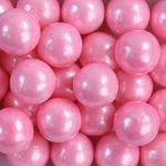 Confeito Sugar Beads Perolizados Rosa 14mm 100G