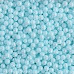 Confeito Sugar Beads Perolizados Azul Claro 4mm 100G