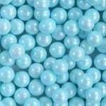 Confeito Sugar Beads Perolizados Azul Claro 6mm 100G