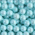 Confeito Sugar Beads Perolizados Azul Claro 10mm 100G