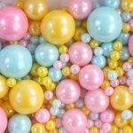 Confeito Sugar Beads Perolizados Amarelo, Azul e Pink 100G