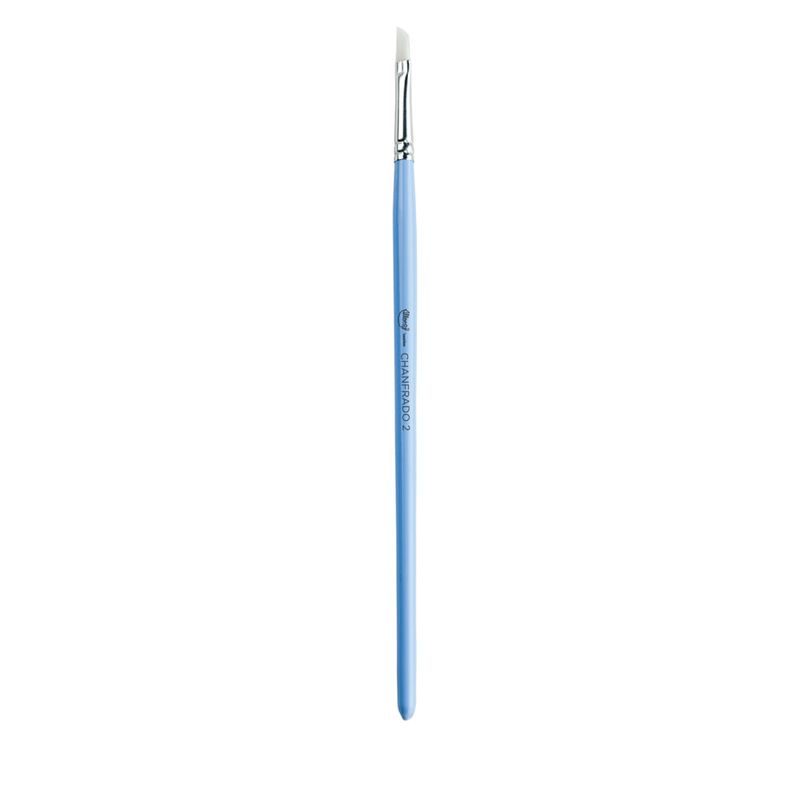 Pincel Artistico N2 - Chanfrado Azul Ciano